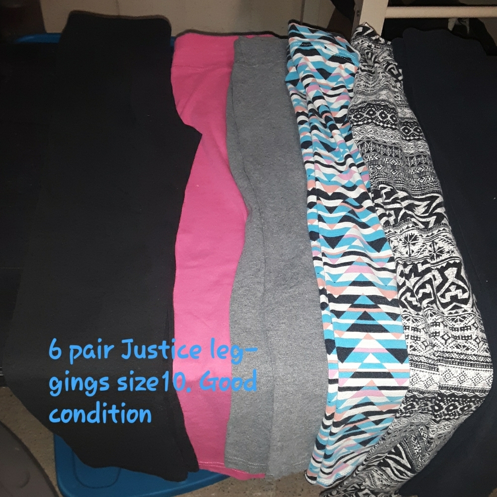 Lot: 6 pair youth girls leggings